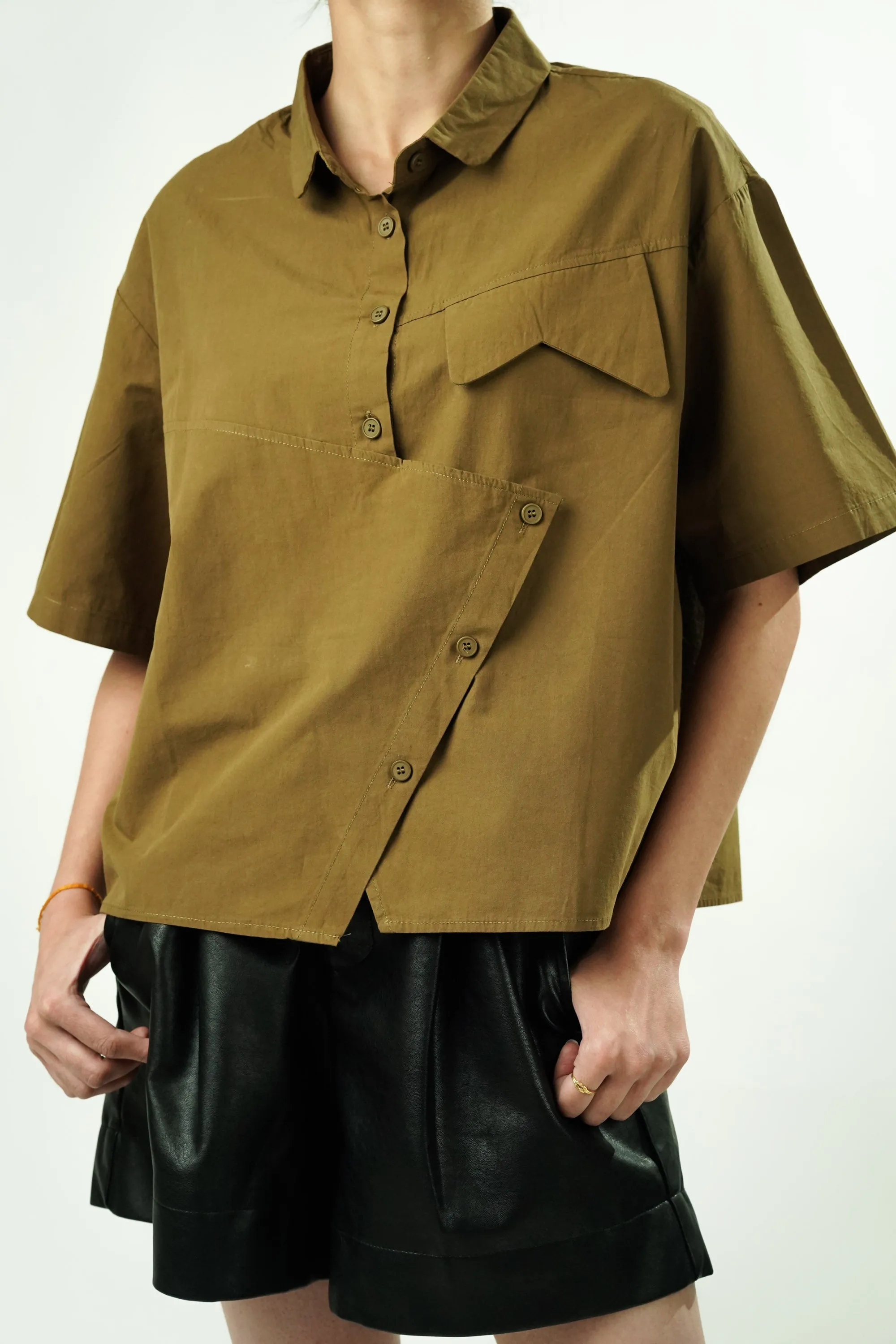 Mushy Olive Oversized Shirt