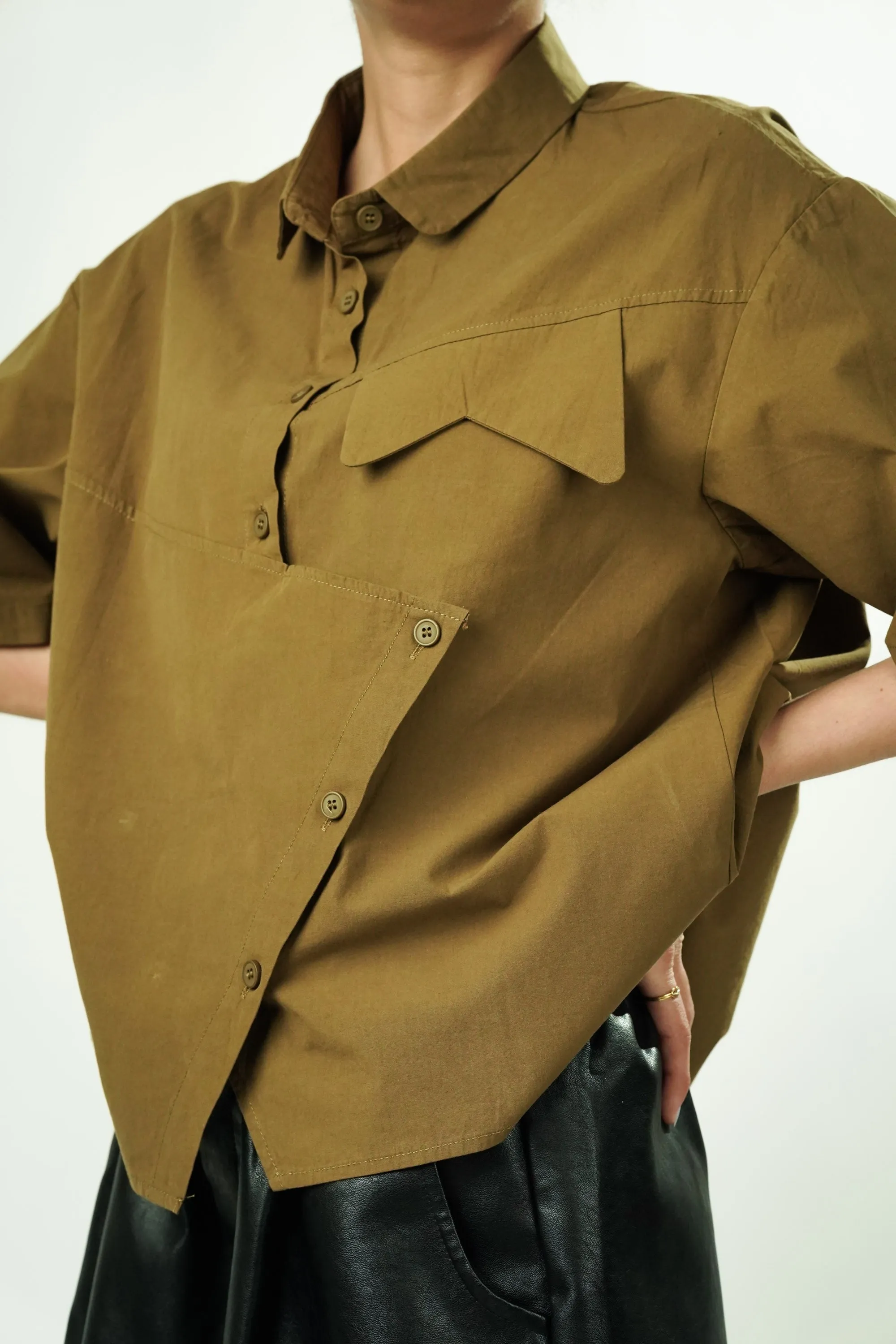 Mushy Olive Oversized Shirt