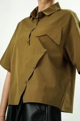 Mushy Olive Oversized Shirt
