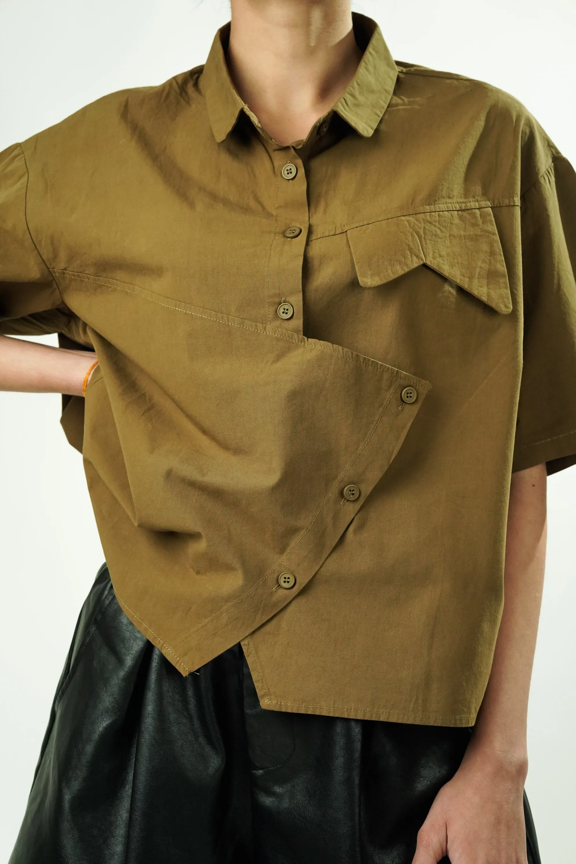 Mushy Olive Oversized Shirt