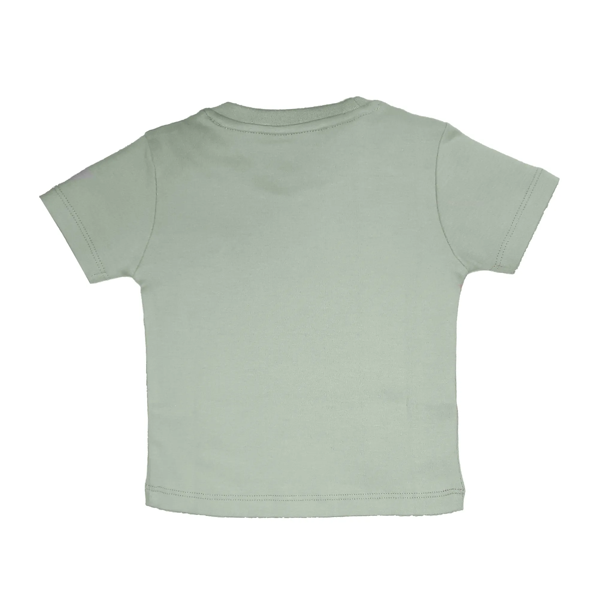 My Milestones Round Neck T-Shirt HS Solid Navy Blue / B. Blue / S. Green - 3 Pc Pack