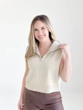 Naomi Crop Sweater - Sand