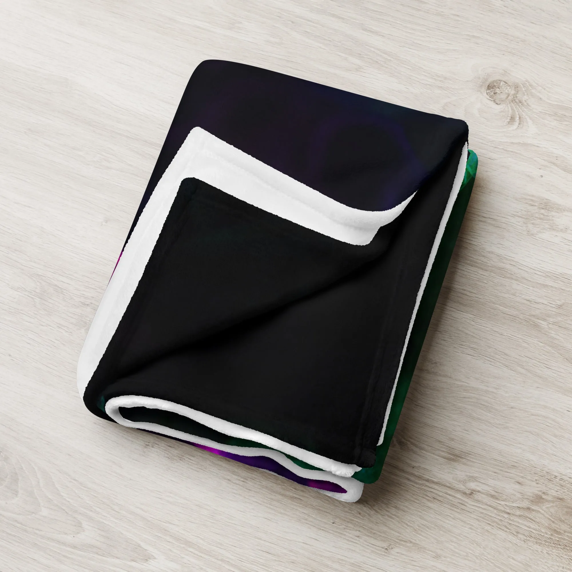 Neon Green and Purple Cube Blanket