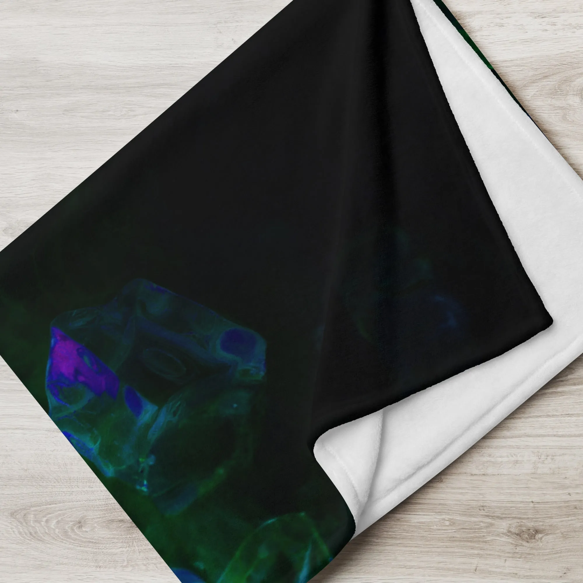 Neon Green and Purple Cube Blanket