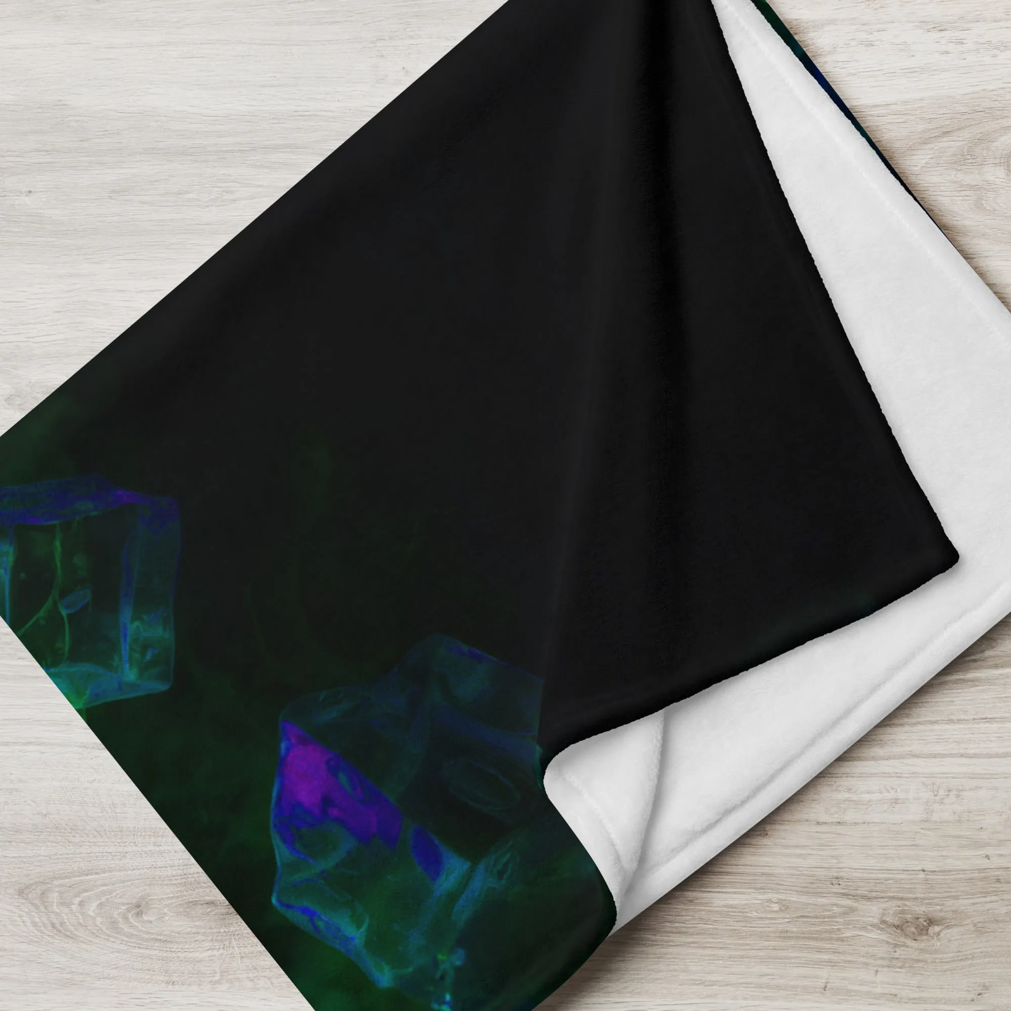 Neon Green and Purple Cube Blanket
