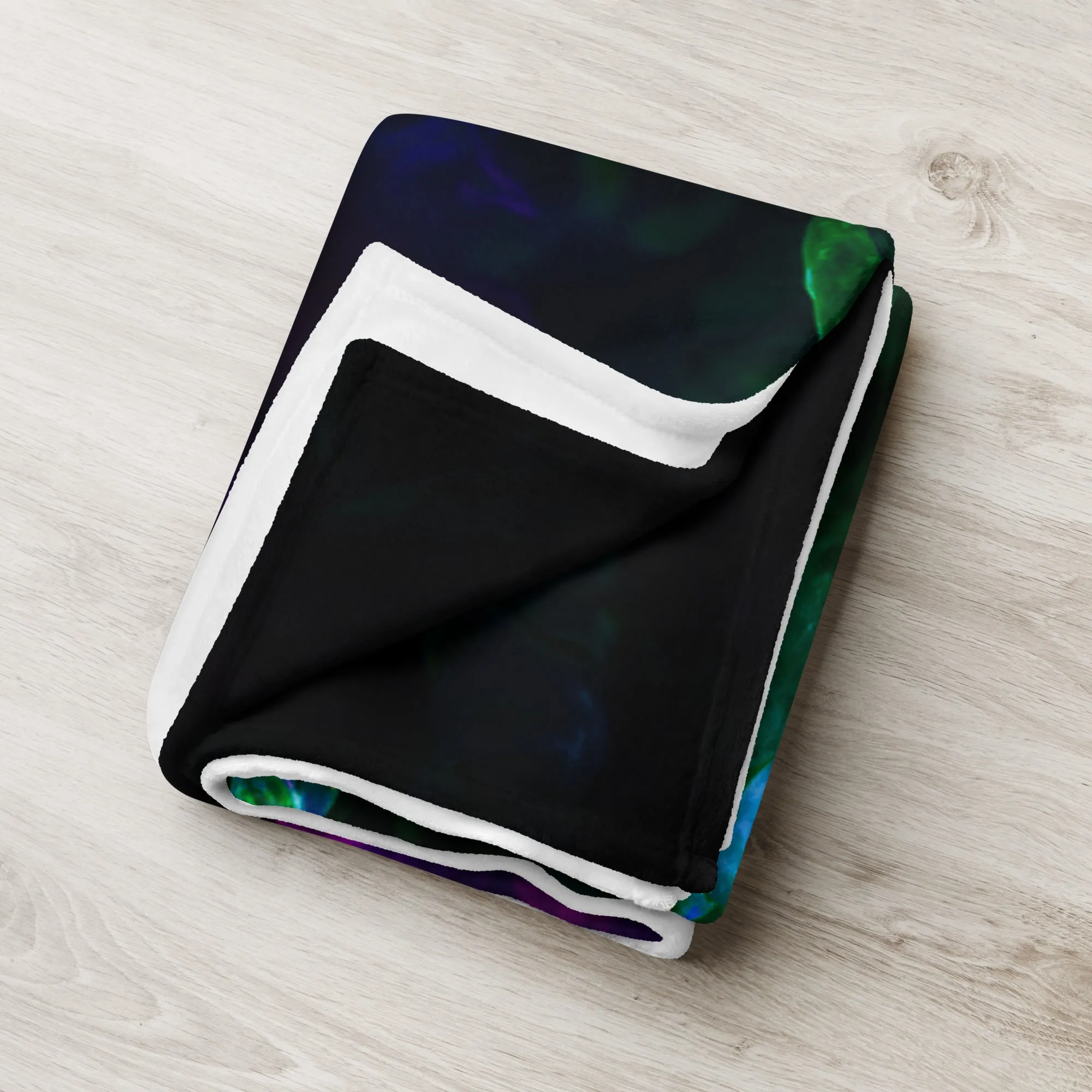 Neon Green and Purple Cube Blanket