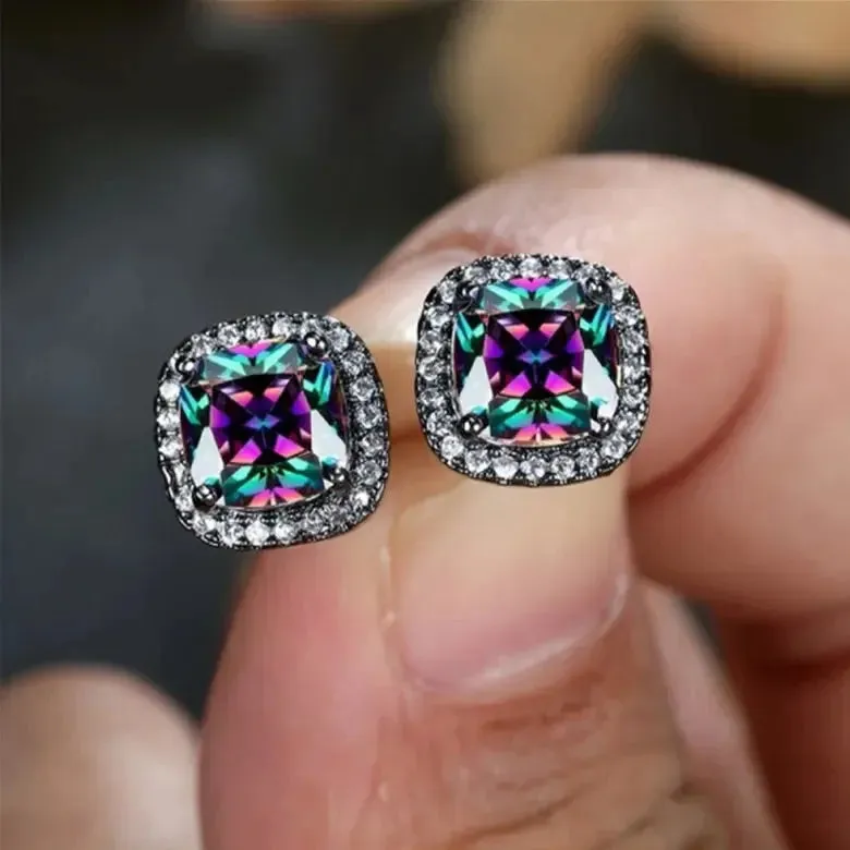 Oil Drip Post Earrings