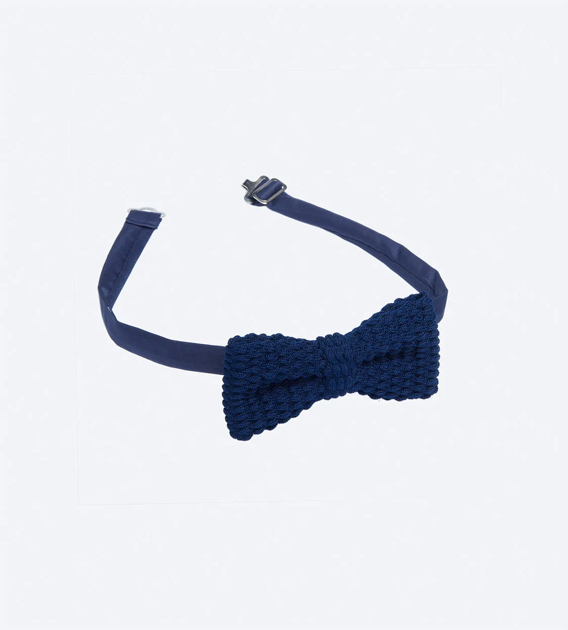 Phthalo Blue Knit Bow Tie