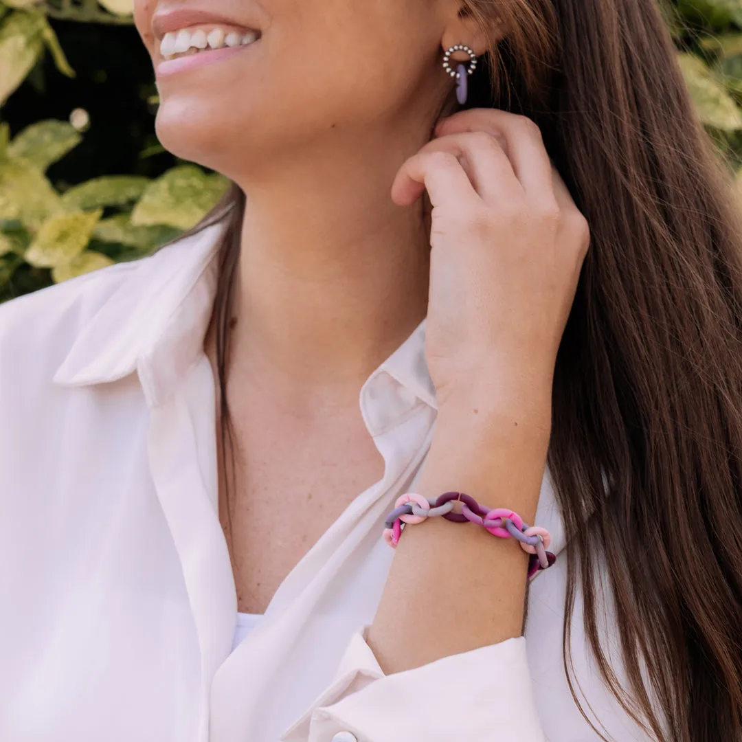 Pink Rainbow Bronze Bracelet