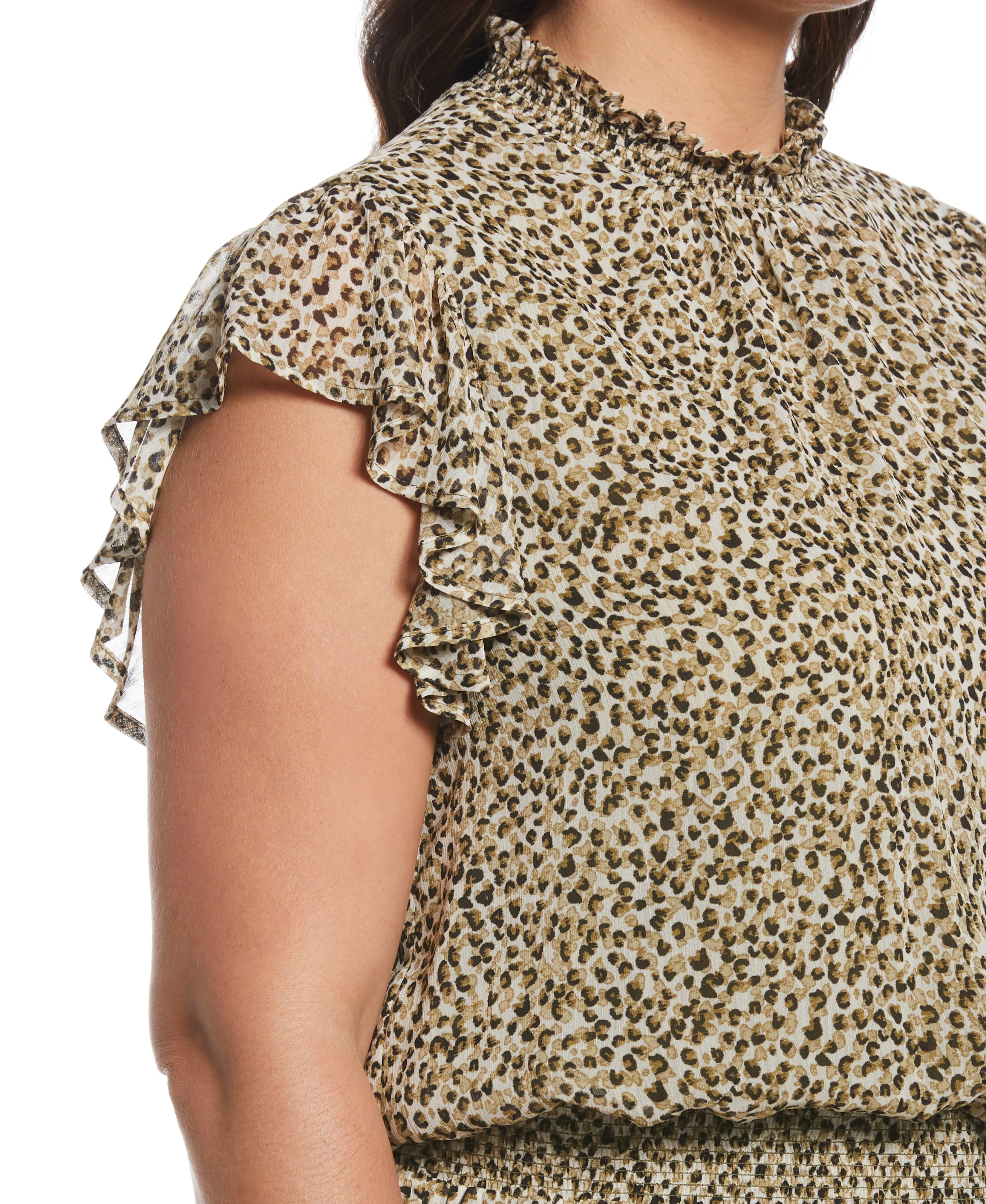 Plus Size Smocked Dropped Waist Dress