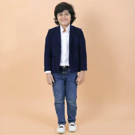 Pre-Order : NAVY BLUE CORDUROY BLAZER for Boys