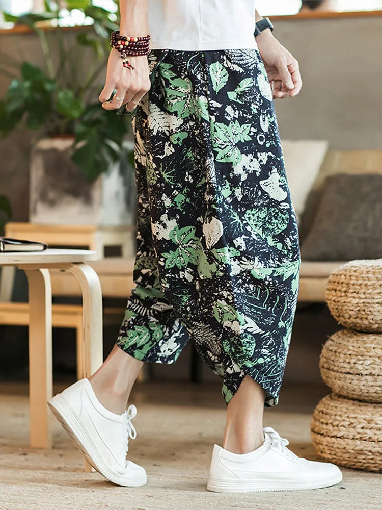 Printed Elephant Loose Pants for Men