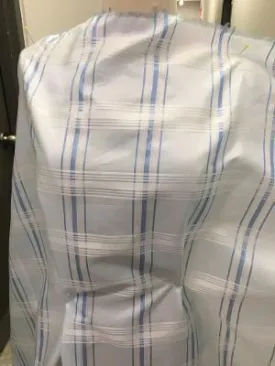 Printed Poly Taffeta - Blue / Baby Blue / Off white