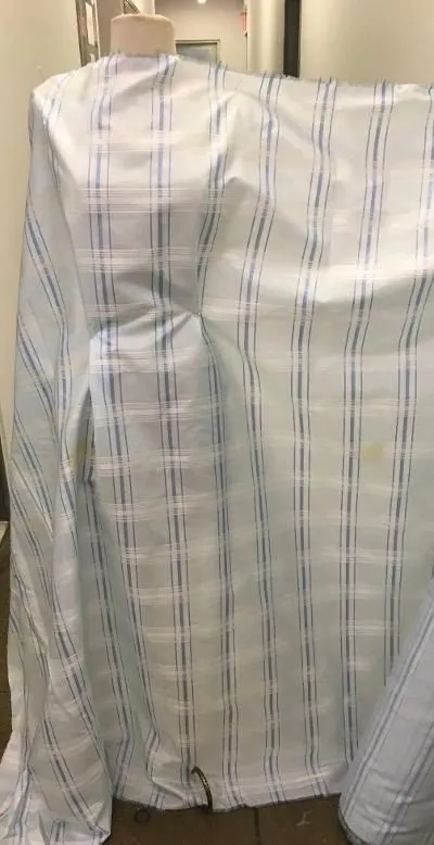 Printed Poly Taffeta - Blue / Baby Blue / Off white