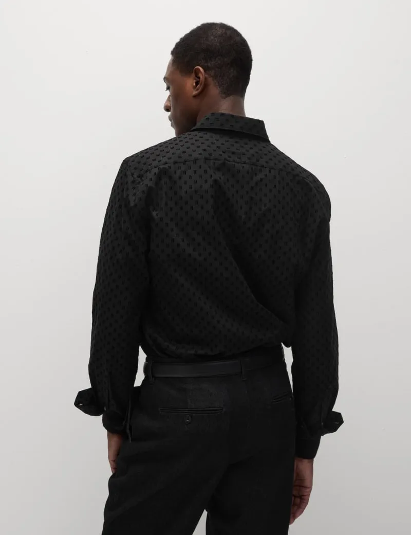 Pure Cotton Flock Textured Shirt