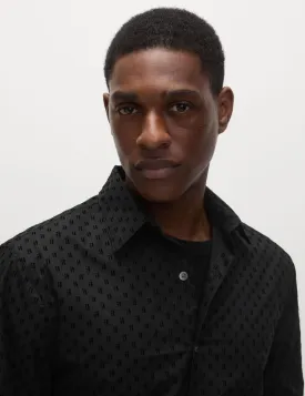 Pure Cotton Flock Textured Shirt