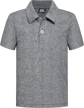 QBK Toddler to Youth Boys' Performance Polo Kids Collared Golf Shirt School Uniform