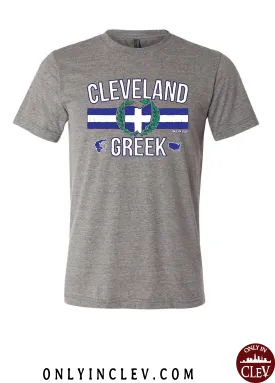 "Cleveland Greek" Design on Gray