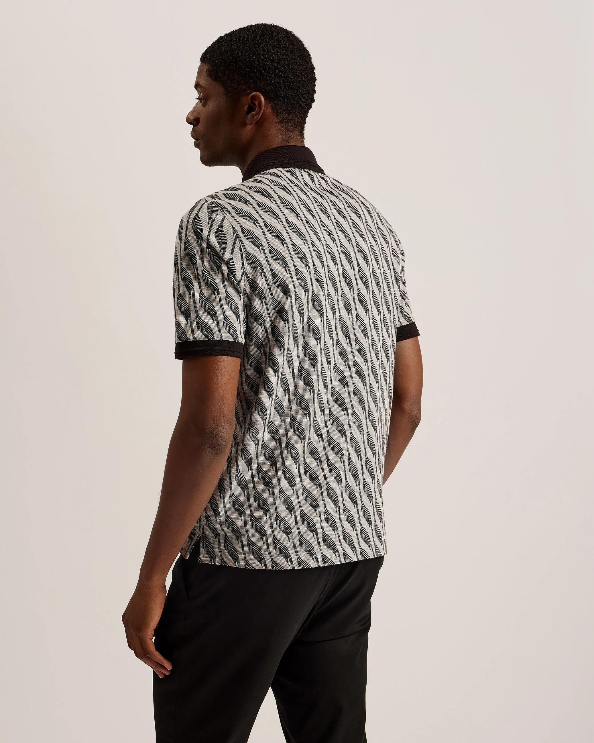 Saulz Ss Regular Jacquard Polo Brown