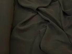 Silk Crepe De Chine - Dark Brown