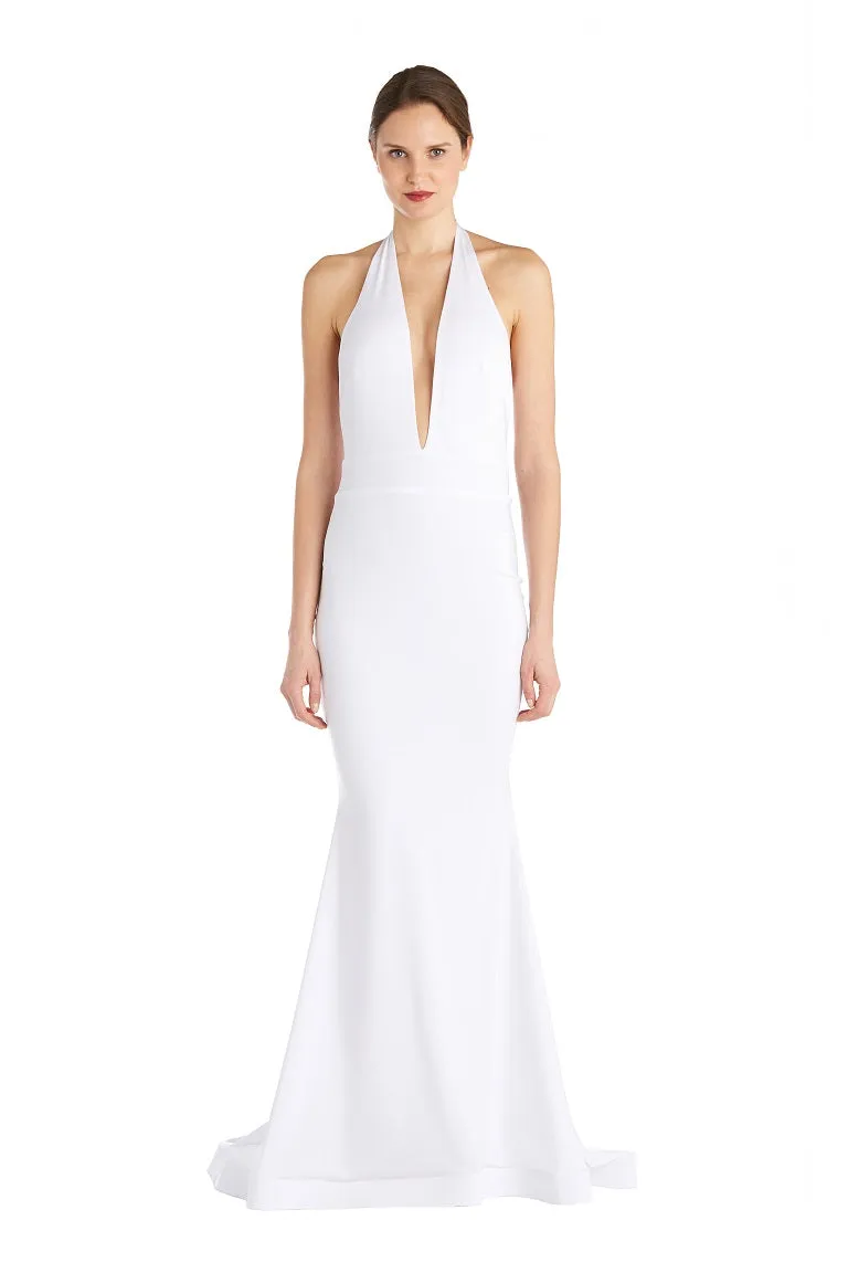 Sleek Halter Neck Gown