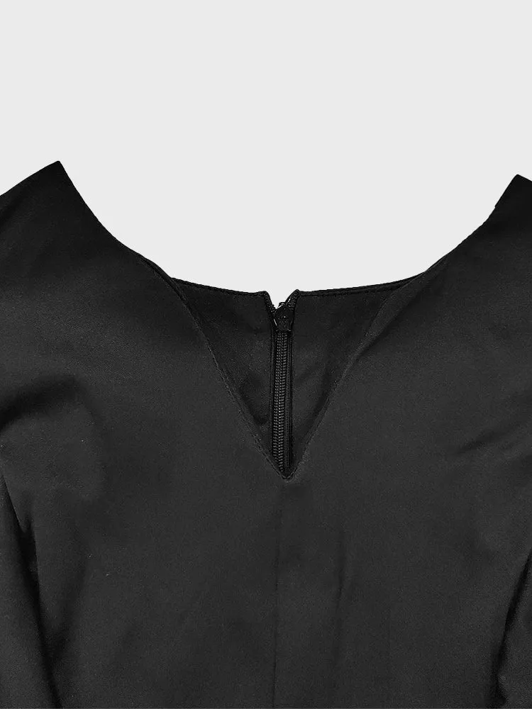 Split Hem Belted Dress