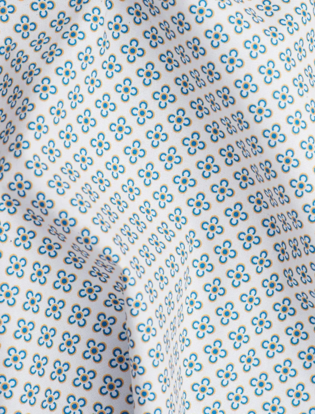 Stone Rose S/S Woven Printed Shirt in White Flowers