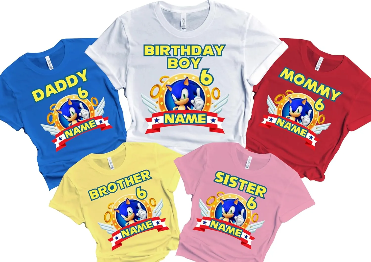 SuperHero Birthday Boy Shirt Fast Blue Hedgehog T-shirt Birthday Boy/Girl Super Custom White Family Matching Tees