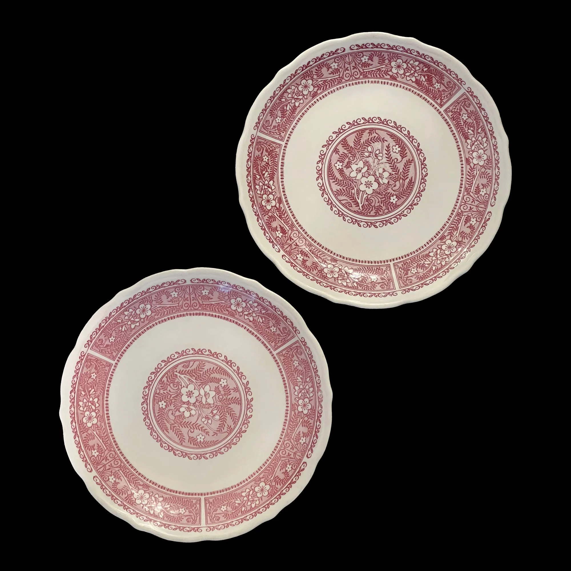 Syracuse Strawberry Hill Pink China Luncheon Plates 9.25 in.