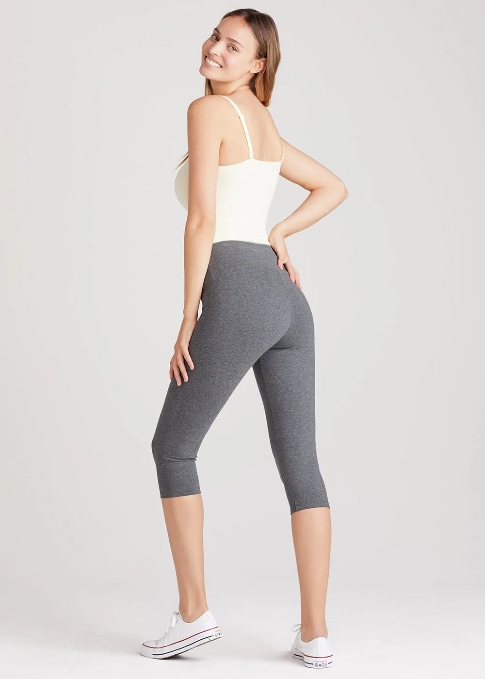 Talia Cropped Capri Shaping Legging - Cotton Stretch