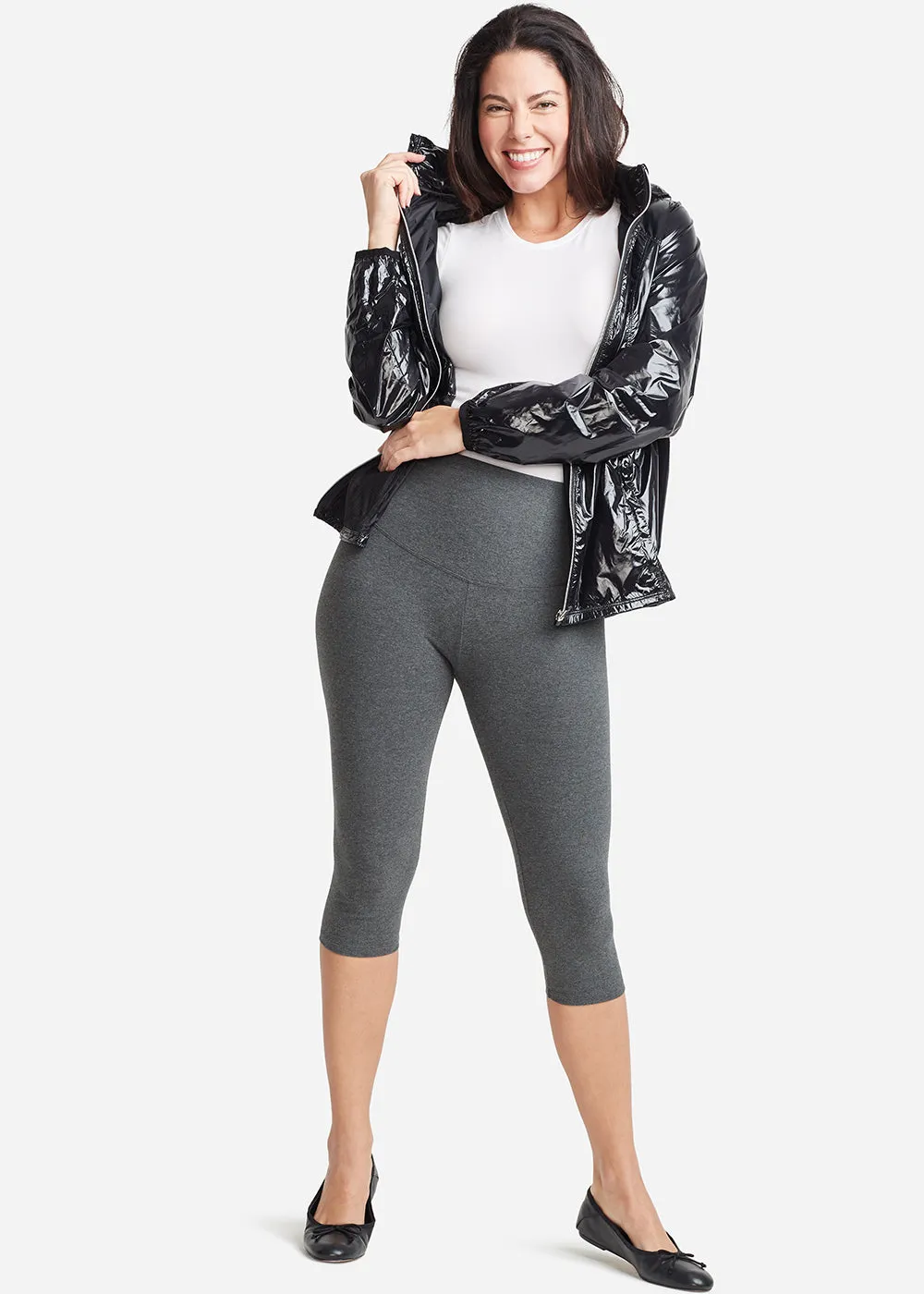 Talia Cropped Capri Shaping Legging - Cotton Stretch