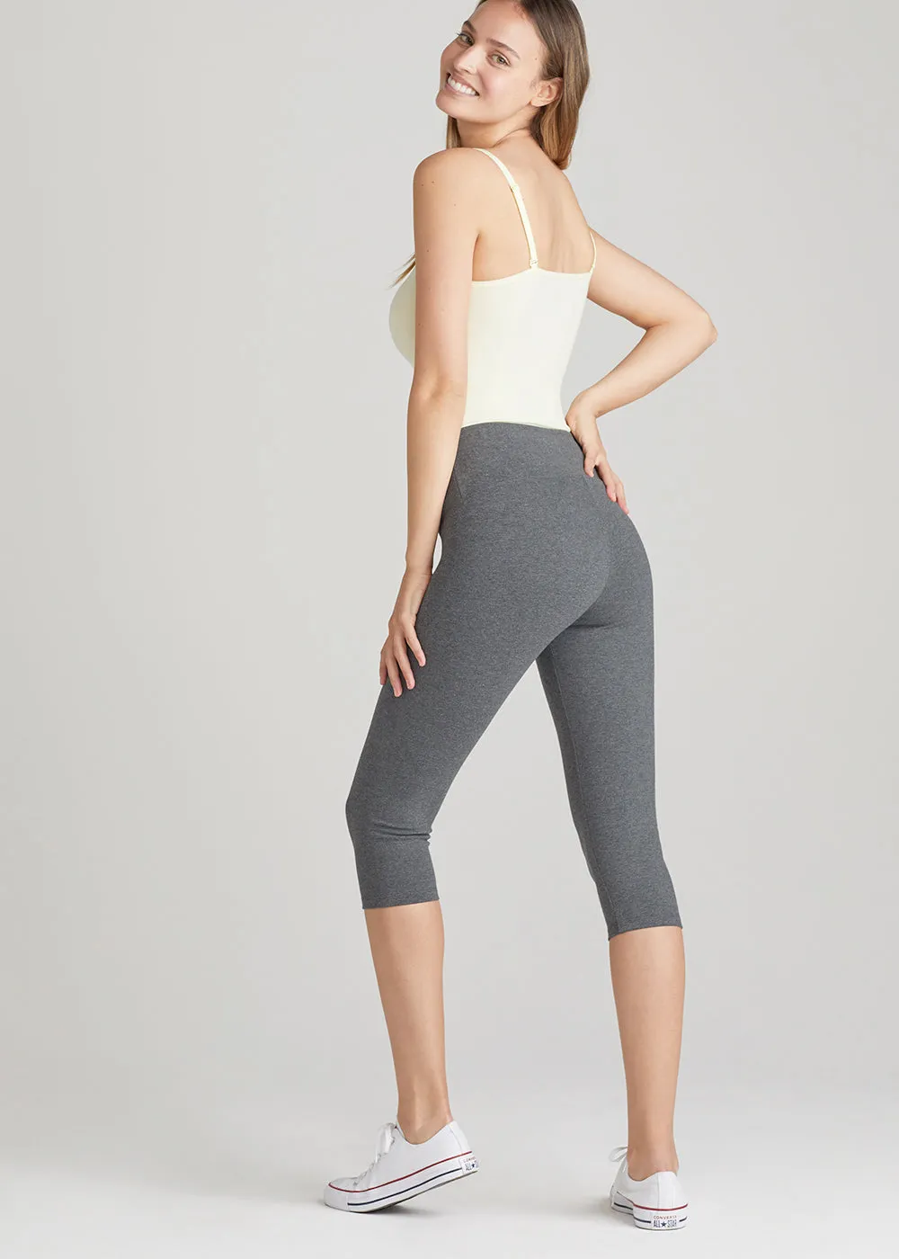 Talia Cropped Capri Shaping Legging - Cotton Stretch