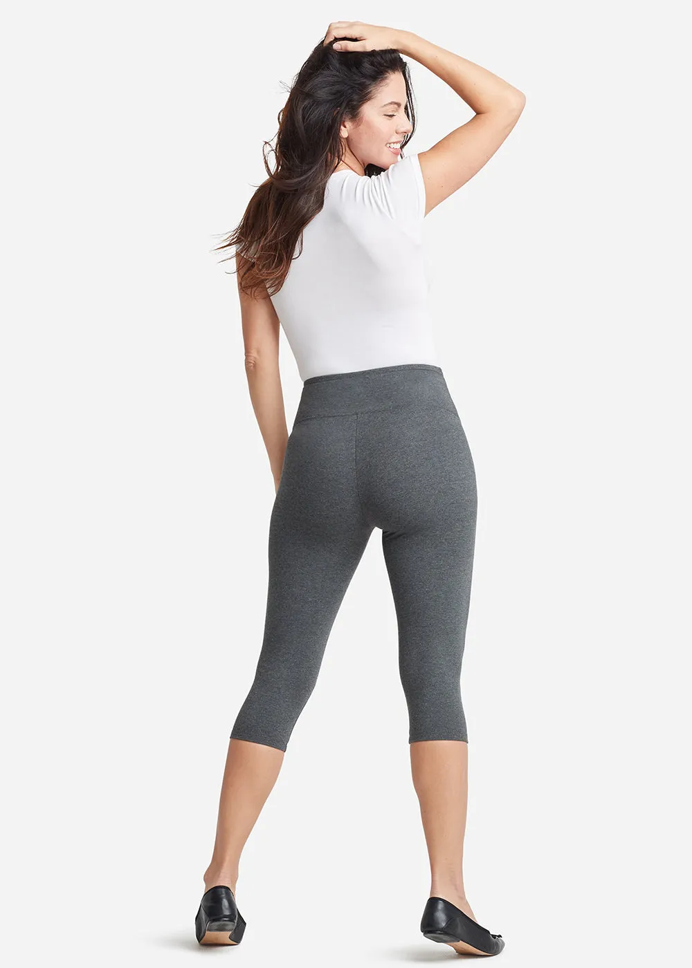 Talia Cropped Capri Shaping Legging - Cotton Stretch