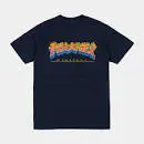Thrasher Godzilla Burst Tee Navy Blue
