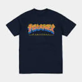 Thrasher Godzilla Burst Tee Navy Blue