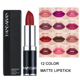 Velvet Smooth Matte Lipstick - 12 Colors Rose Purple Lip Gloss Set