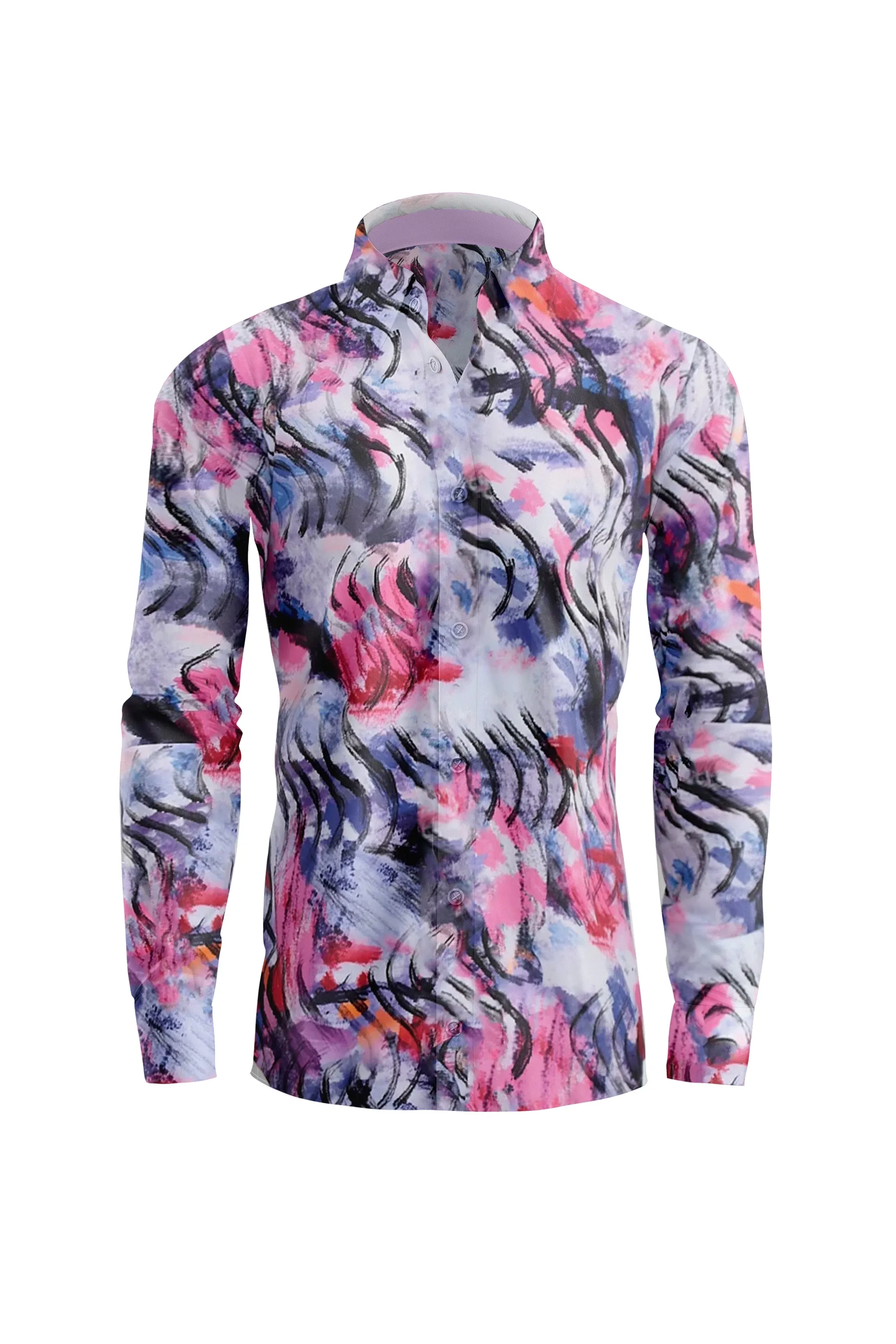 Vercini Monochrome Majesty Embroidered Casual Shirt
