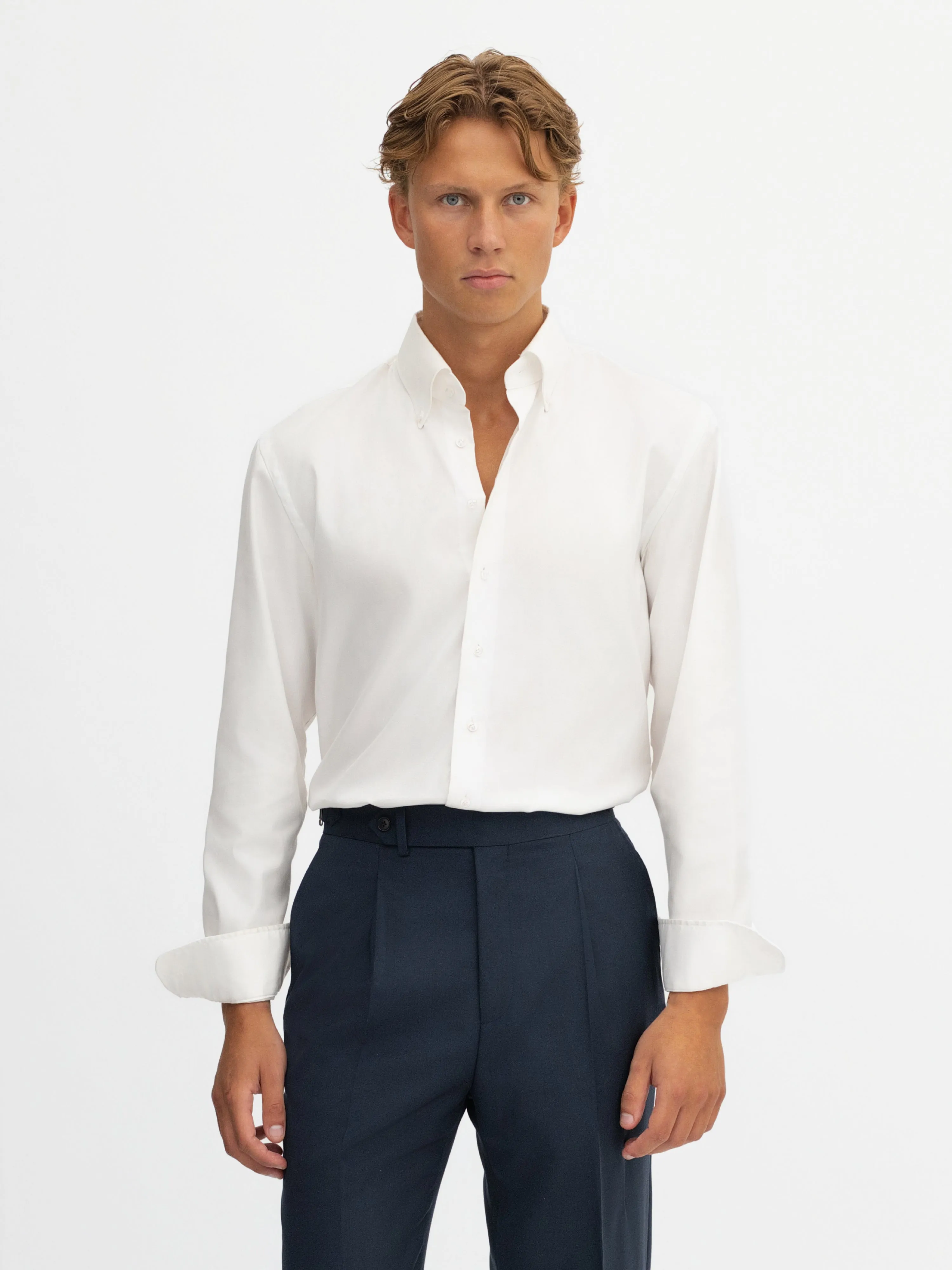White Oxford Button-Down Shirt