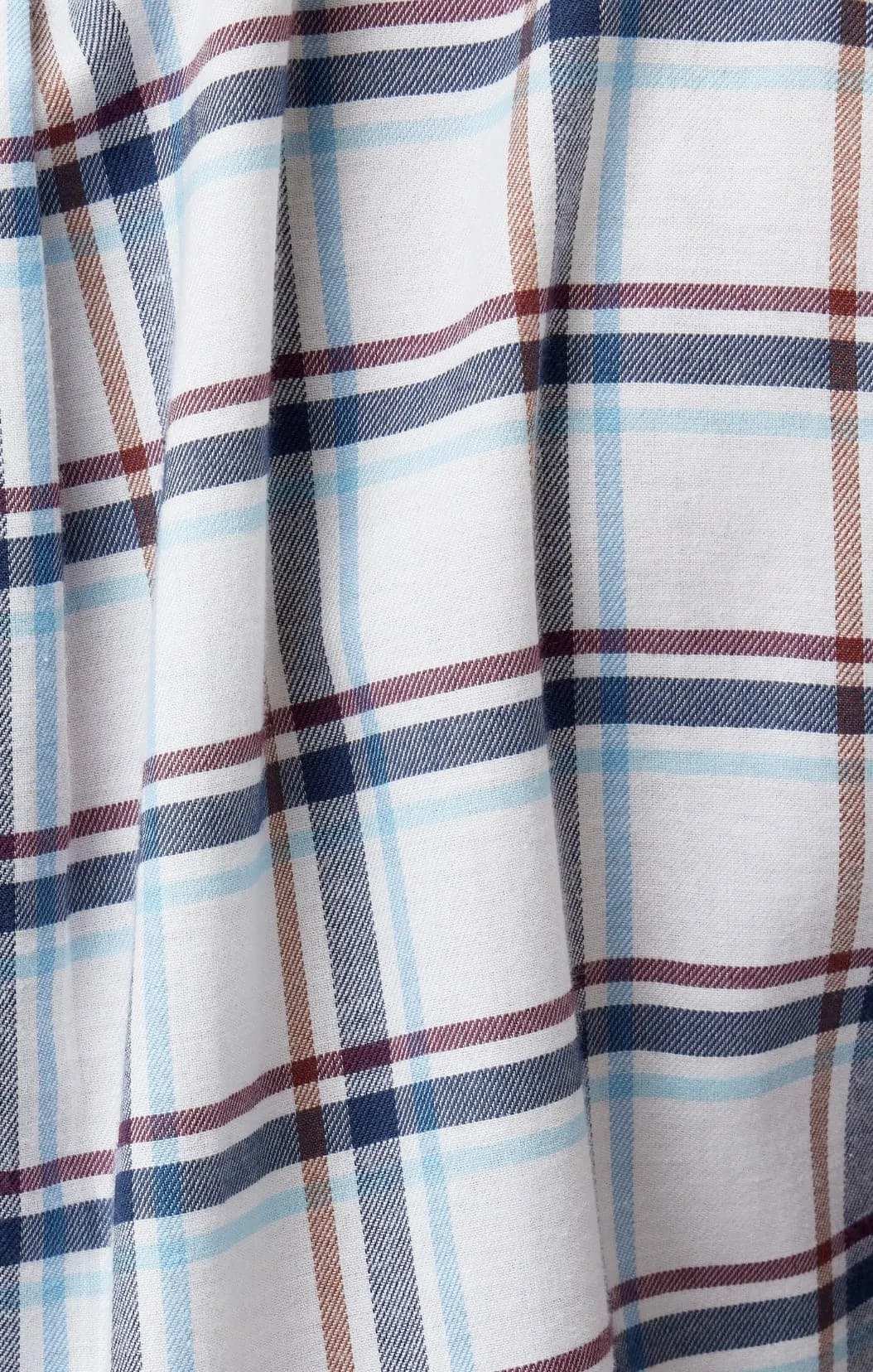 White Tricolor Plaid Drytouch Shirt