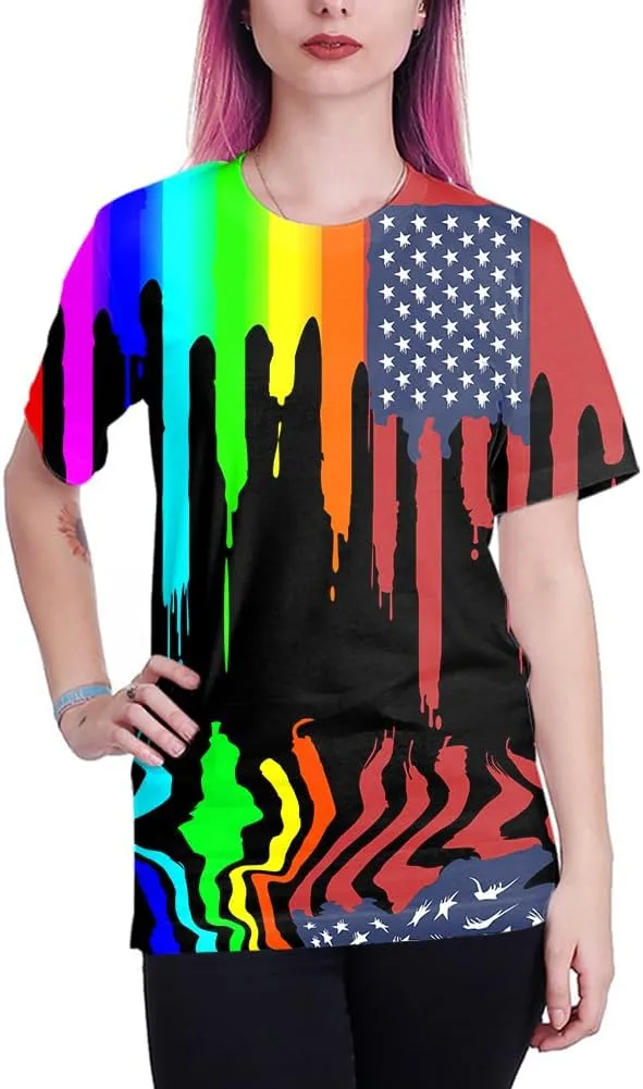 Yasswete Men and Women Shirts Unisex 3D Fashion Printed Shirts for Adults Short Sleeve Top T-Shirts