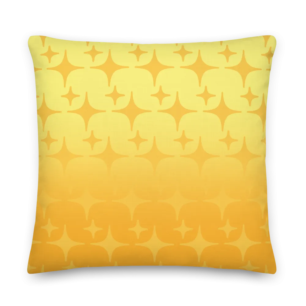 Yellow Ghost Sparkle Pillow